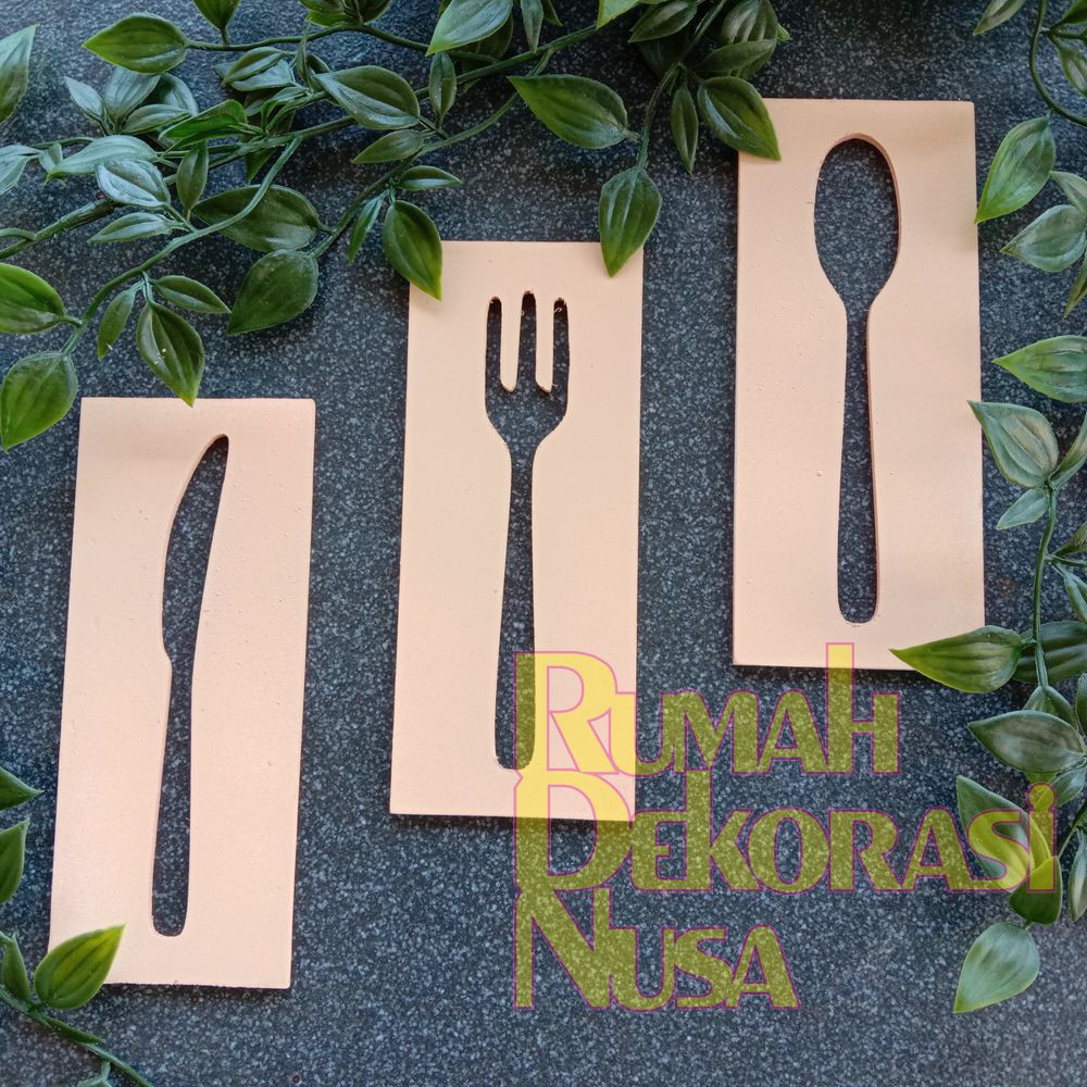  HIASAN  DINDING  SENDOK GARPU alternatif TULISAN  KITCHEN  