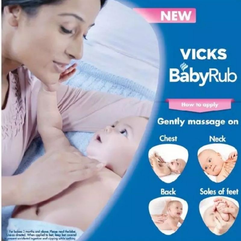 Vicks Baby Balsam Comfort For Babies Balsem Bayi Penghangat Tubuh 3M+ Menenangkan Bayi saat Rewel Batuk Pilek Flu