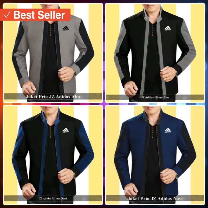 JAKET BOMBER MURAH REMAJA JAMAN NOW / jaket sleting pria adidas cowok bomber seleting JZ adidas