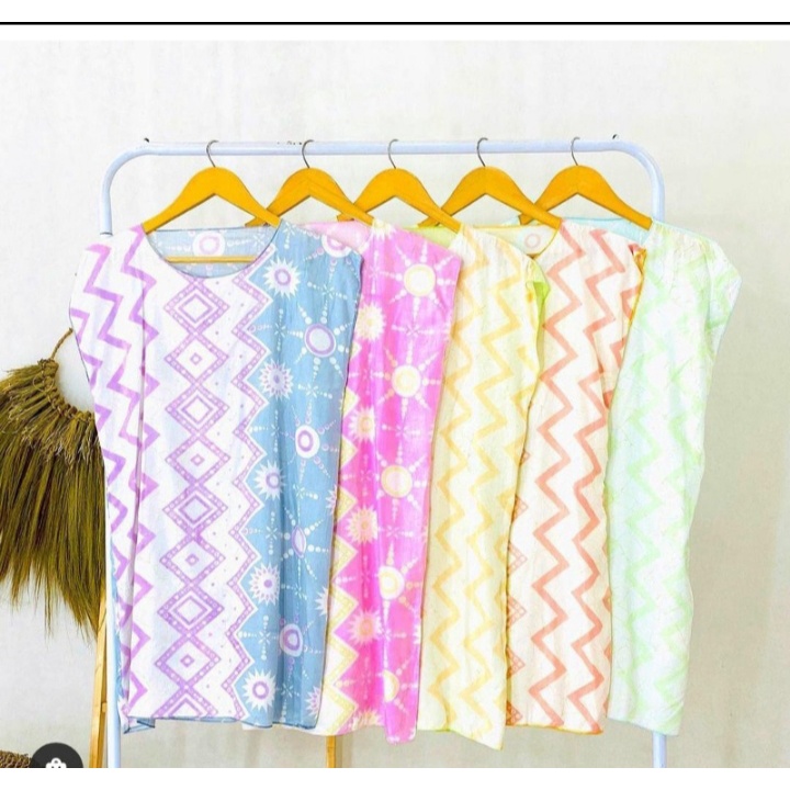 Daster Midi Adem Murah (Motif RANDOM) Dress Midi Wanita Grosir Ecer Bunga/ Bali /Polos