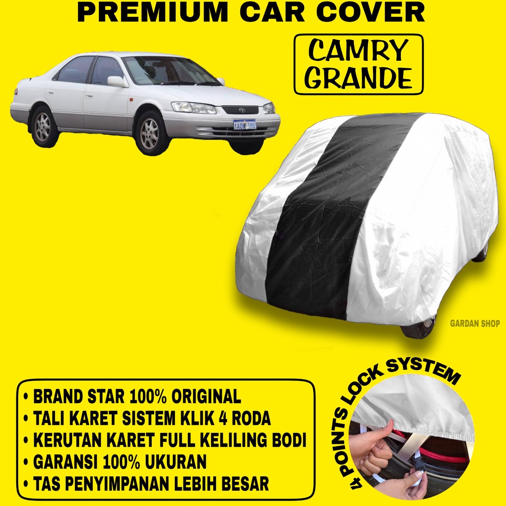 Body Cover CAMRY GRANDE SILVER HITAM Penutup Bodi Mobil Camry Grande Waterproof PREMIUM