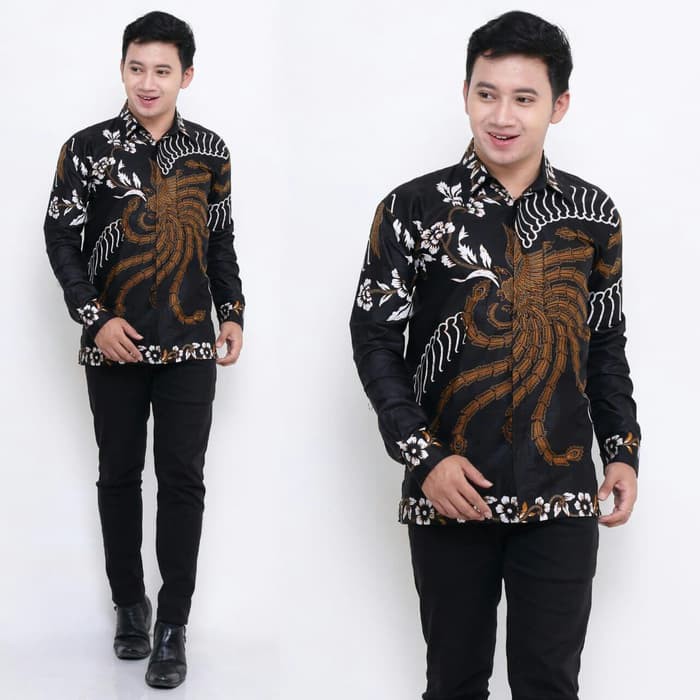 KEMEJA BATIK PRIA LENGAN PANJANG MODERN BAJU BATIK PRIA BAJU KANTOR