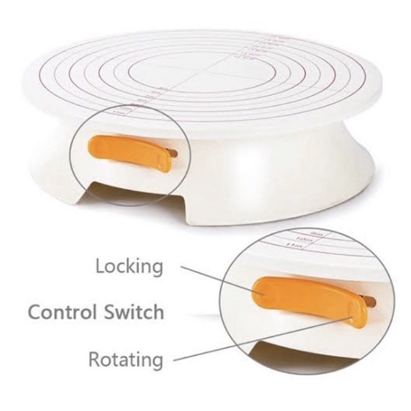 Meja putar kue / lock cake turntable