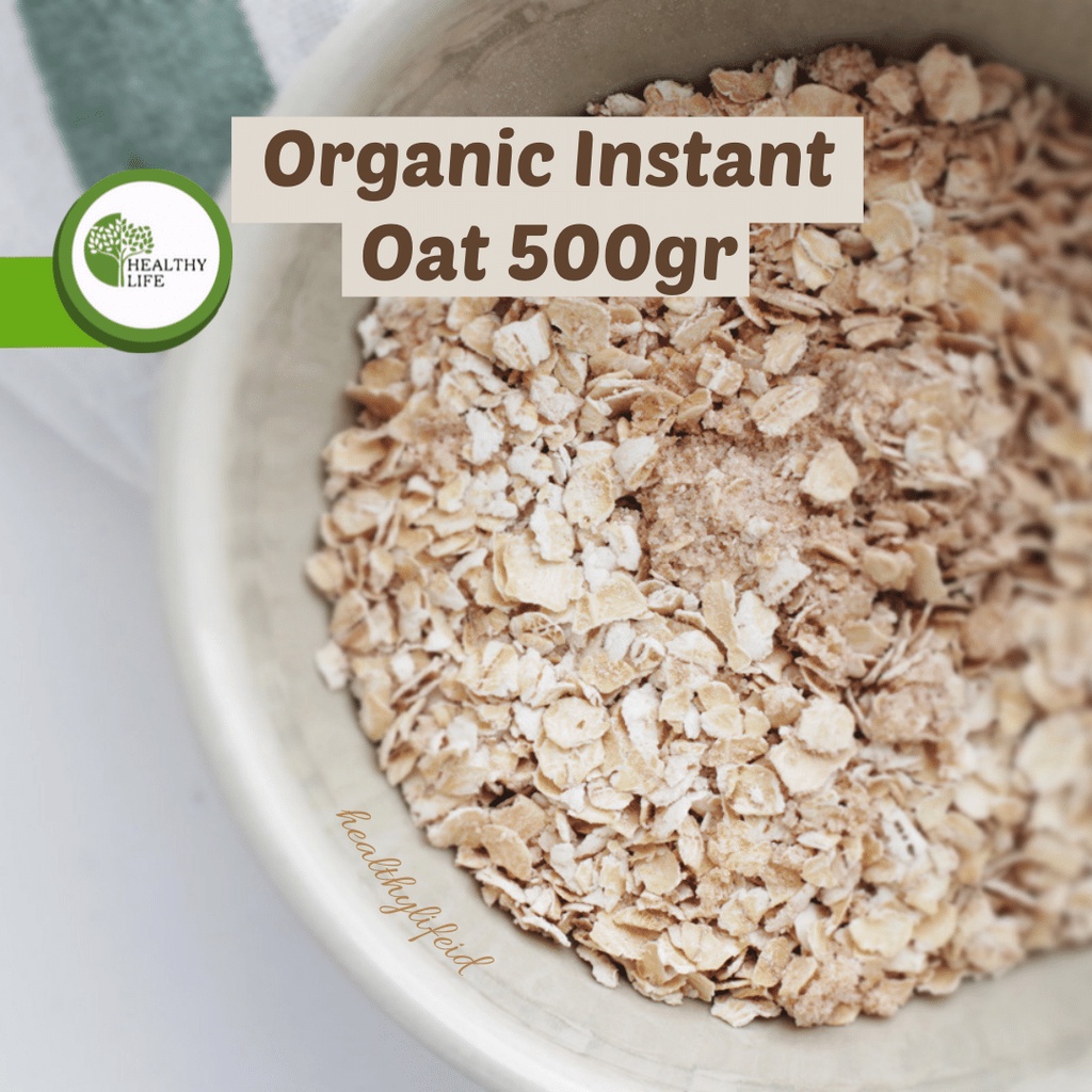 Organic Quick Rolled Oat / Instant Oat / Oatmeal Instan / Gandum Instan 500 gr