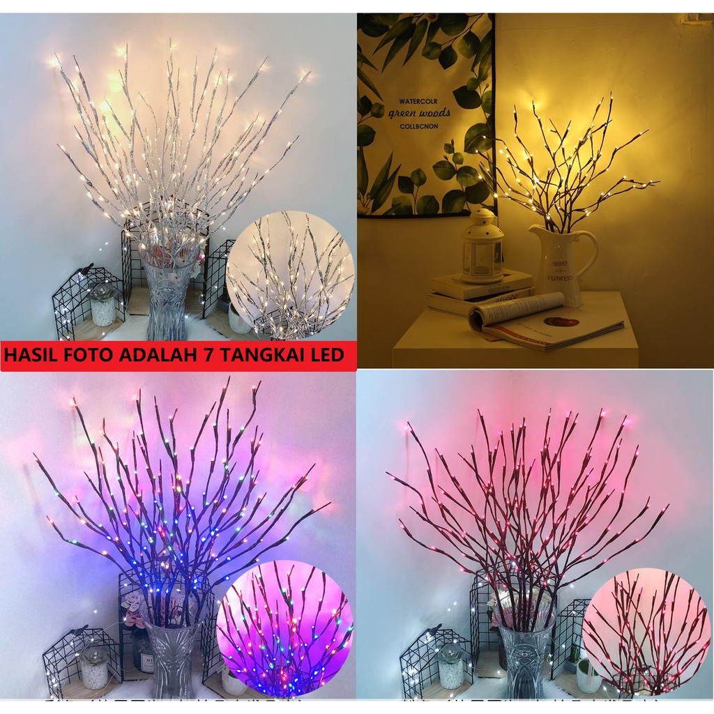 Ready Stok Led Ranting Branch 20 Led Dekorasi Rumah / Wedding Resto Hotel Taman Interior, dll