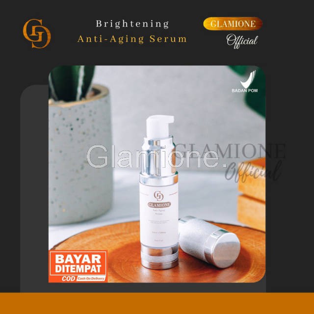 Serum Pemutih Wajah Glamione Brightening Anti Aging Menghilangkan Kerut Wajah dan Keriput BPOM