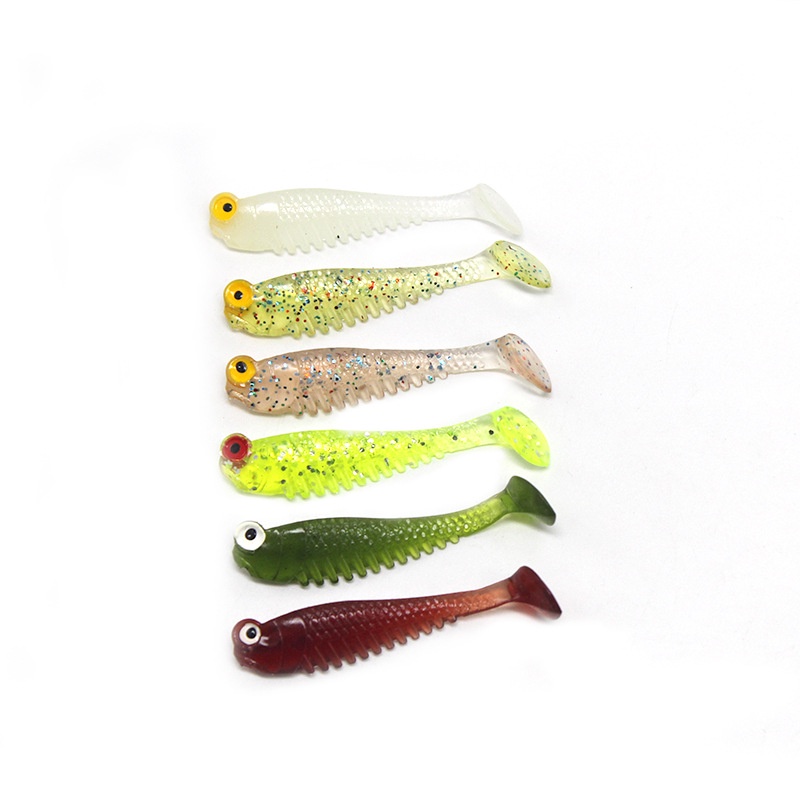 Hot Sale/5.5cm Luminous Night Fishing Bait/Simulasi T-tail Umpan Pancing Lembut/Umpan Buatan Kait Tackle/Bionic Luminous Ikan Kecil Segar Laut Bertengger Ikan Umpan Mulut Panjang