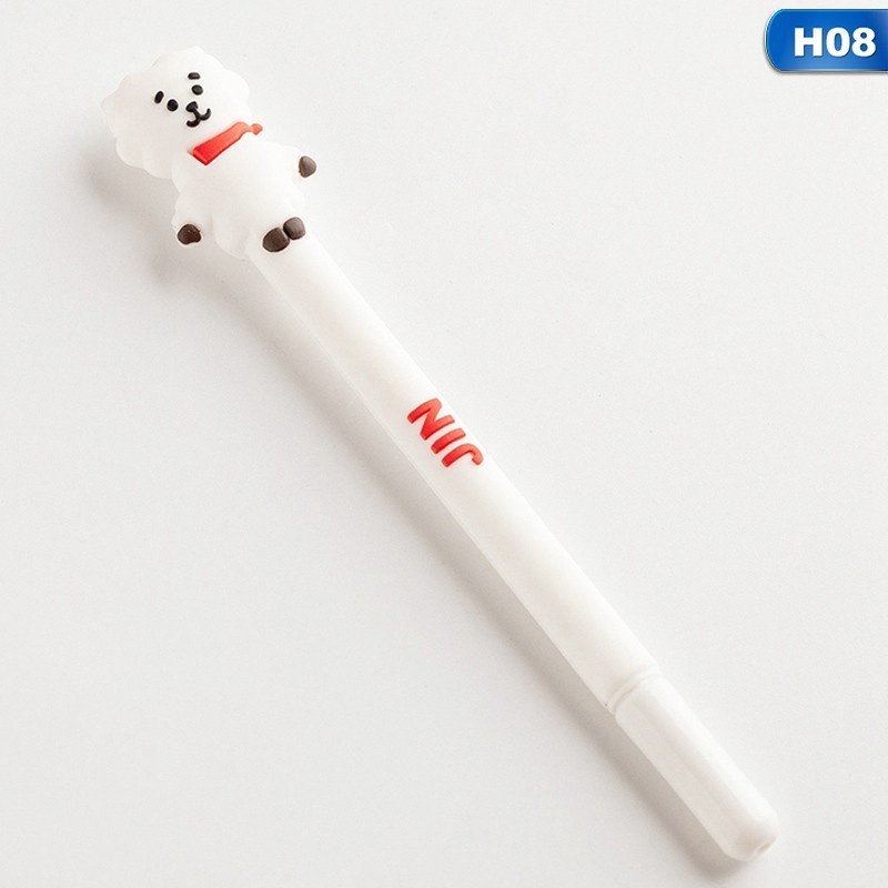Pulpen Cute Characters Lucu Karakter BT21 Black Ink Gel Pen / Pena Bts / Army Stationary BTS Import/ pulpen karakter lucu