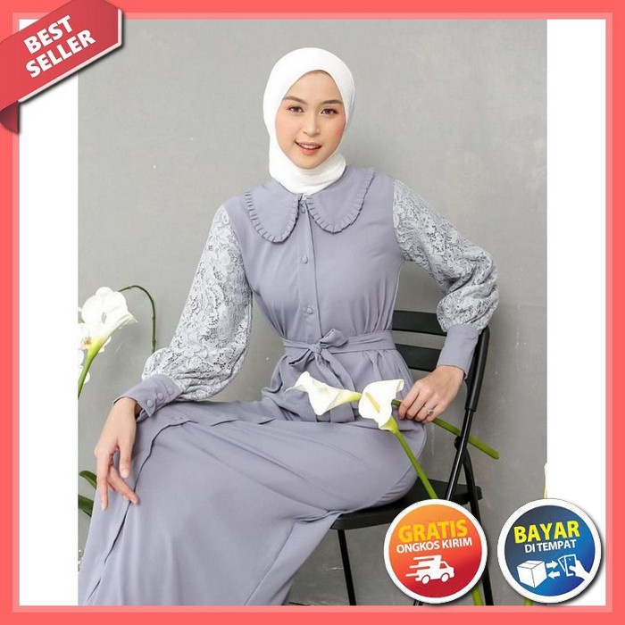 Gamis Wanita Casual 2022 Vintage Kekinian Jumbo Premium G2N7 Korean Style Panjang Terbaru Dewasa Put
