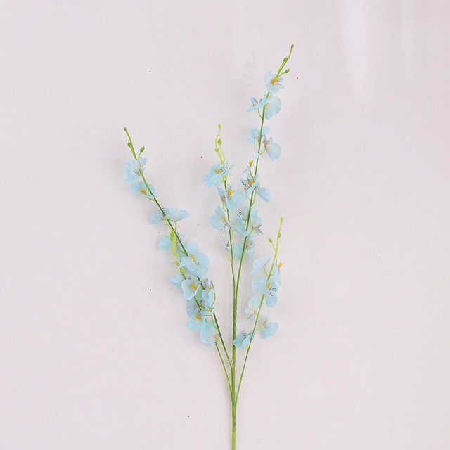 COD BUNGA ANGGREK  BUNGA  PLASTIK BUNGA ARTIFISIAL BUNGA PAJANGAN  IMITASI BUNGA HIASAN BT9012-BIRU