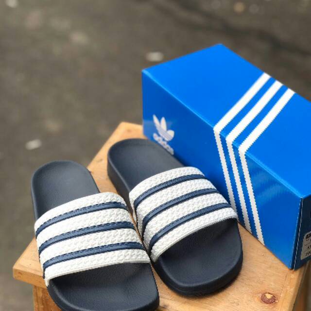 adidas adilette navy blue