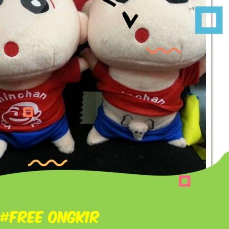 ✭ Boneka Sinchan Jumbo Sincan Boneka Shinchan Ori Titit Murah Boneka Karakter Kartun Anime Mini Uk L