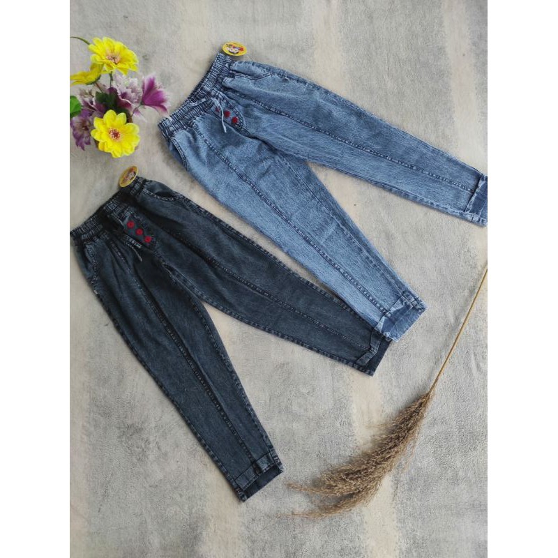 celana anak tanggung bordir love dan baggyjeans tanggung