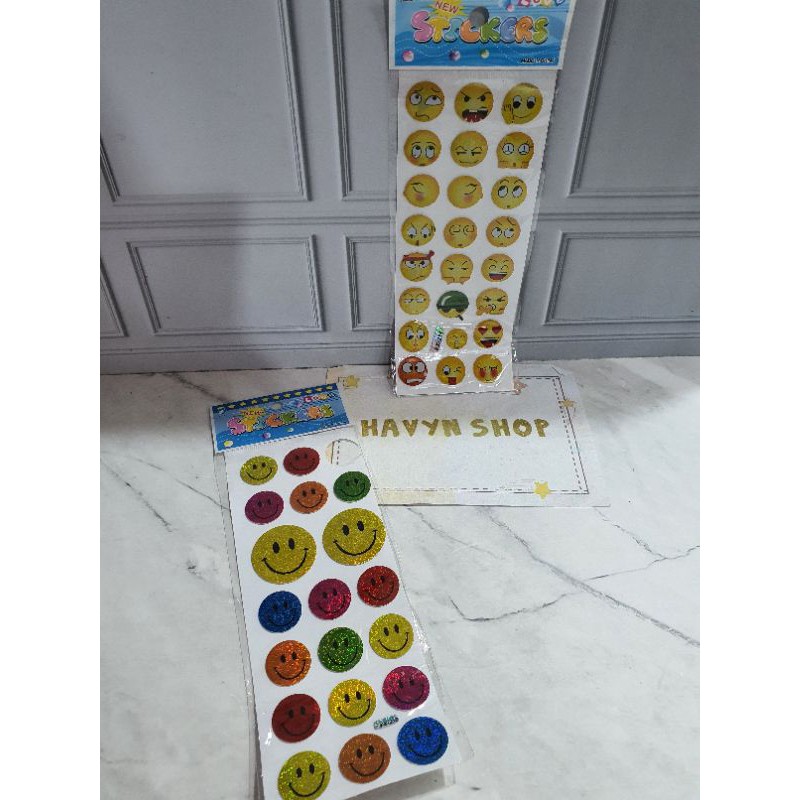sticker gambar/sticker anak/Stiker Hologram-SmILE