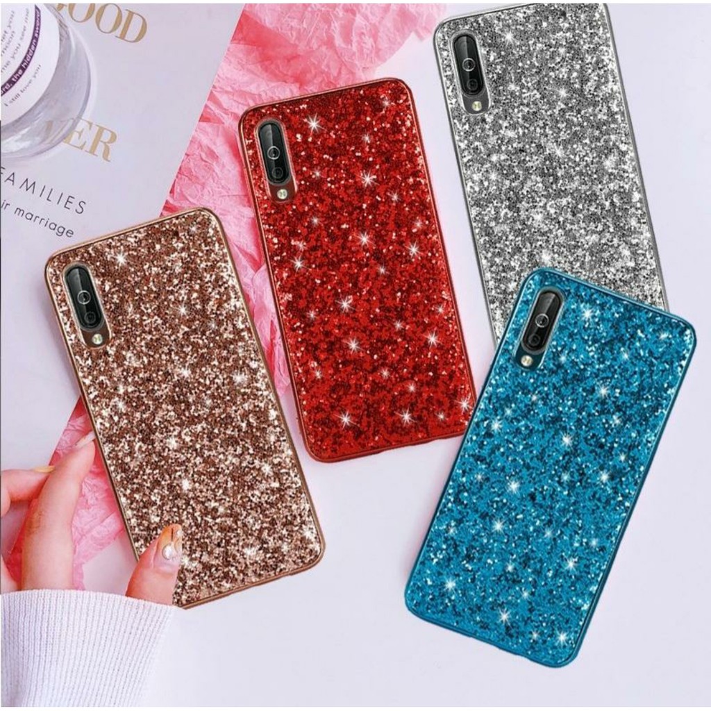 CASE HP SAMSUNG GALAXY A50/A50S CASING GLITTER BLING BLING MEWAH