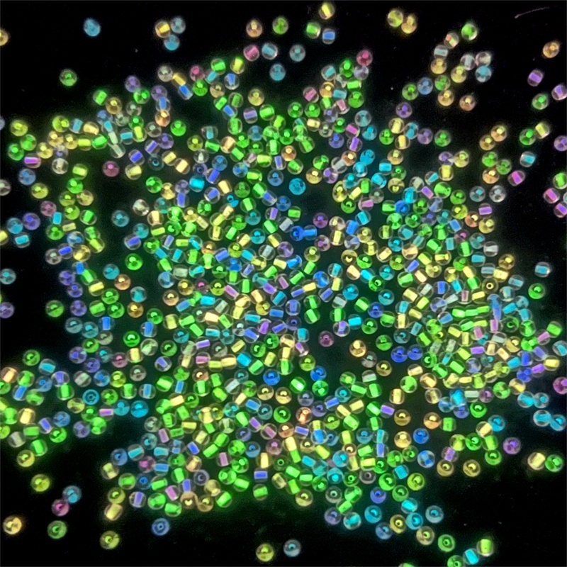 2 / 3mm 11g / pack Manik-Manik Beras Luminous Untuk Membuat Perhiasan Gelang / Kalung