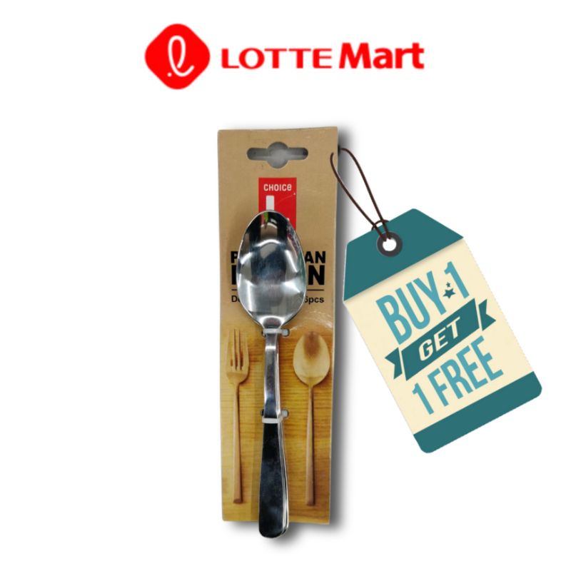 Sendok Stainless ,Buy 1 Get 1 merek Choice L (1 Bundle Isi 6,beli 1 bundle=6x2 bundle=dapat 12 pcs S