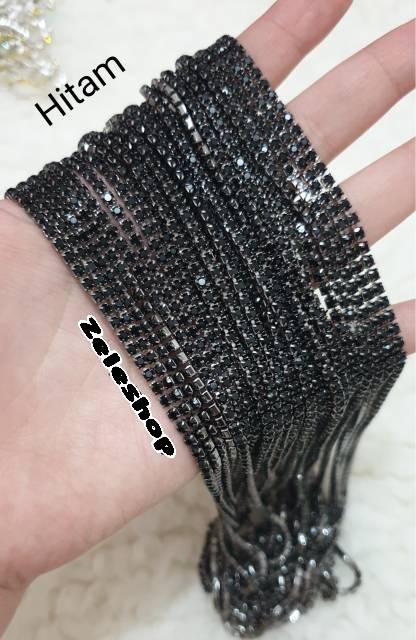 DIAMOND STRING SILVER PELANGI / RANTE DIAMOND SILVER | BAHAN DECO CASE | NAIL ART | TASBIH DIGITAL