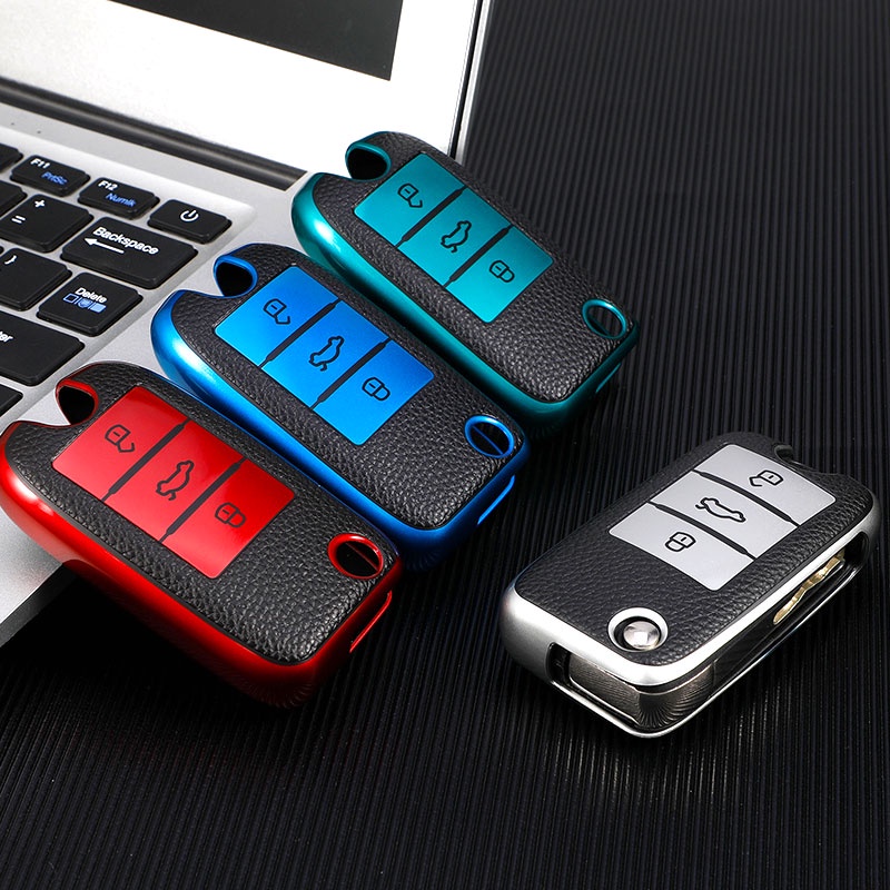 Key Case Cover Untuk Roewe RX5 MG3 MG5 MG6 MG7 MG ZS GT GS 350 360 750 TPU Kulit Mobil Flip Key Bag Shell Protector Accessorie