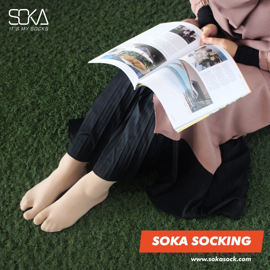 Soka Kaos Kaki Tipis Socking International Size L-Brown