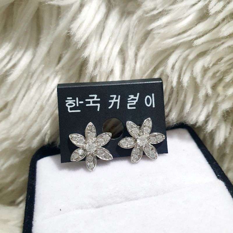 Anting Silver925 Perak mata Kilau anting Zircone silver925 Perak Anti Karat anti alergi berlian kilap 002