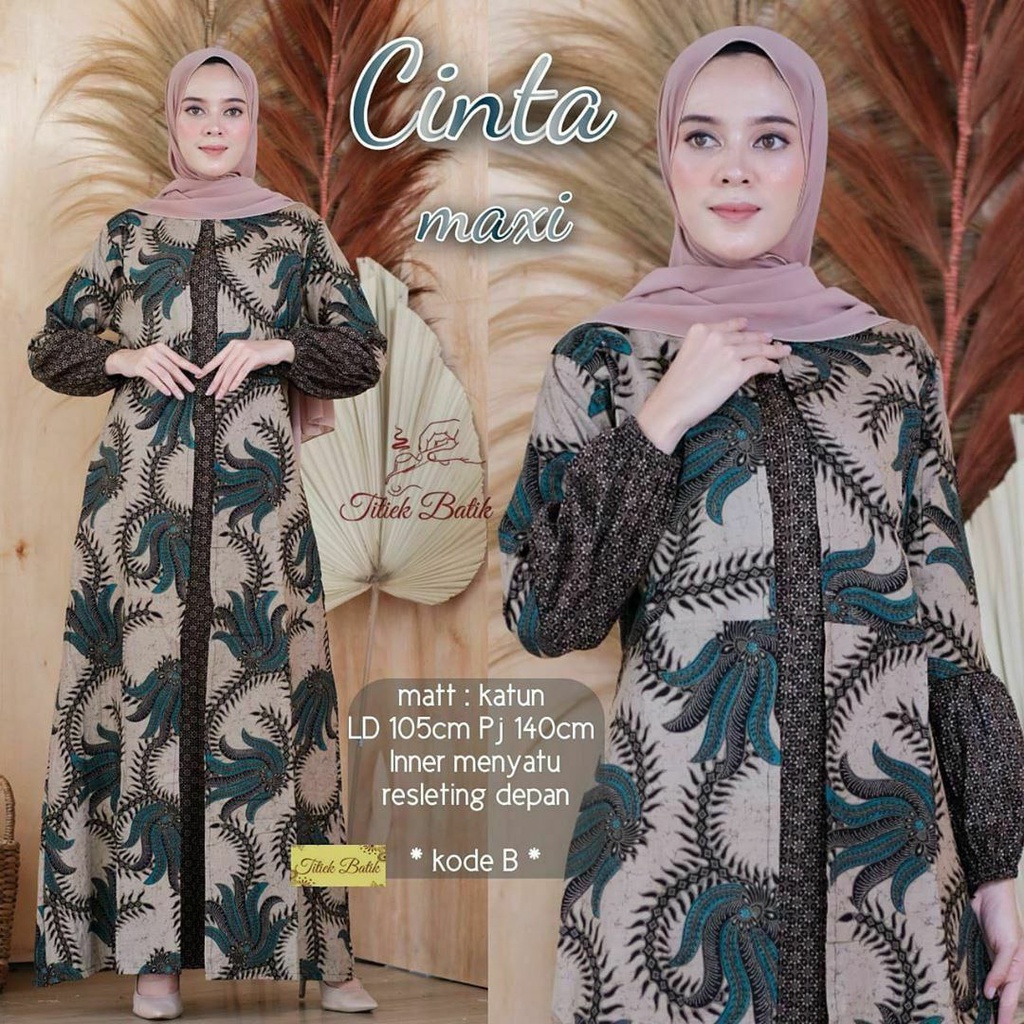 Baju batik gamis outer keren