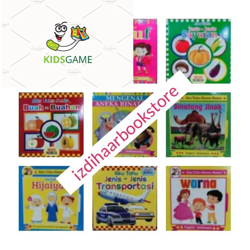 

BUKU (ORIGINAL) Boardbook balita murah terjangkau,board book inggris-indonesia (grosir) DF