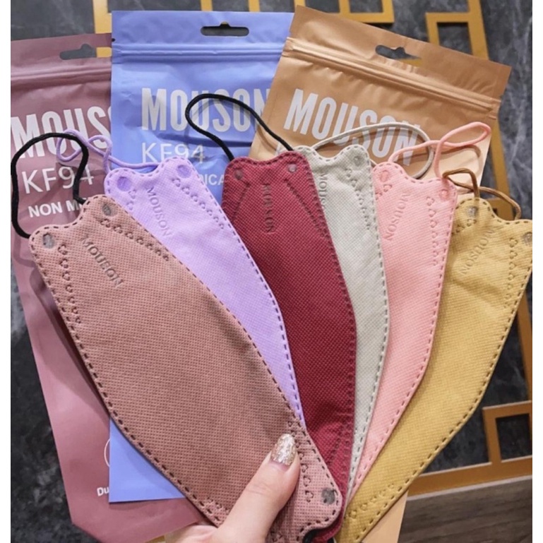 MASKER KF94 MOUSON ISI 10PCS | MASKER MEDIS KF94 | MASKER WARNA  KF94