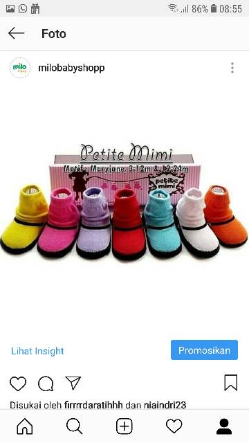 Kaos Kaki Bayi Baby Socks Petite Mimi Box Isi 6pcs 0 3 6 9 12 24 Bulan 1 2 Tahun