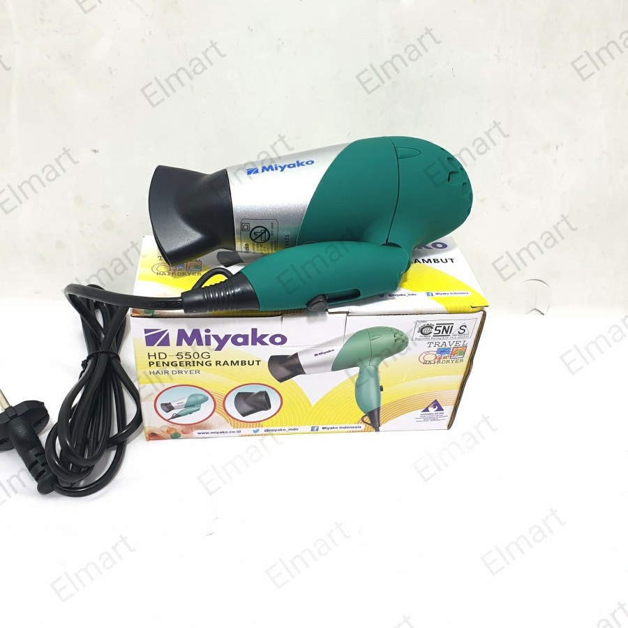 Hair Dryer Miyako HD 550 G - 550G - HD550G Pengering Rambut Travel ORIGINAL