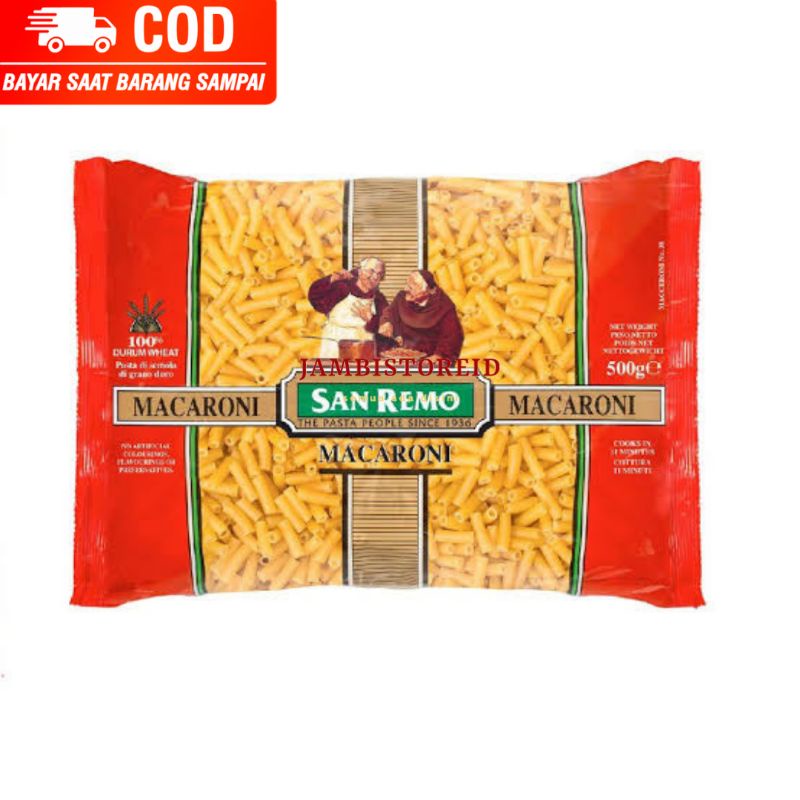 

(JAMBISTOREID) JAMBI LANGSUNG KIRIM San Remo Elbows Macaroni Makaroni Pasta Instan Setengah Kilo 500gram Jambi