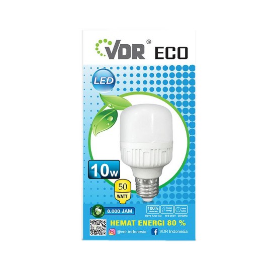 Lampu Led Bulb 10 Watt VDR Cahaya Putih