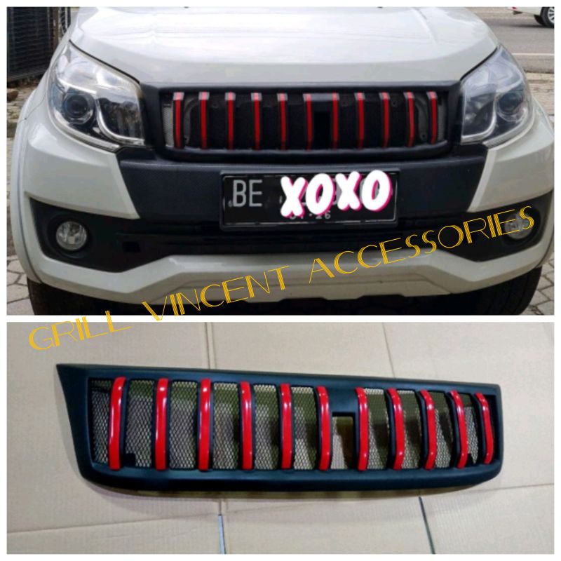 Grill Apollo rush terios list Merah 2008 2009 2010 2011 2012 2013 2014 2015 2016 2017