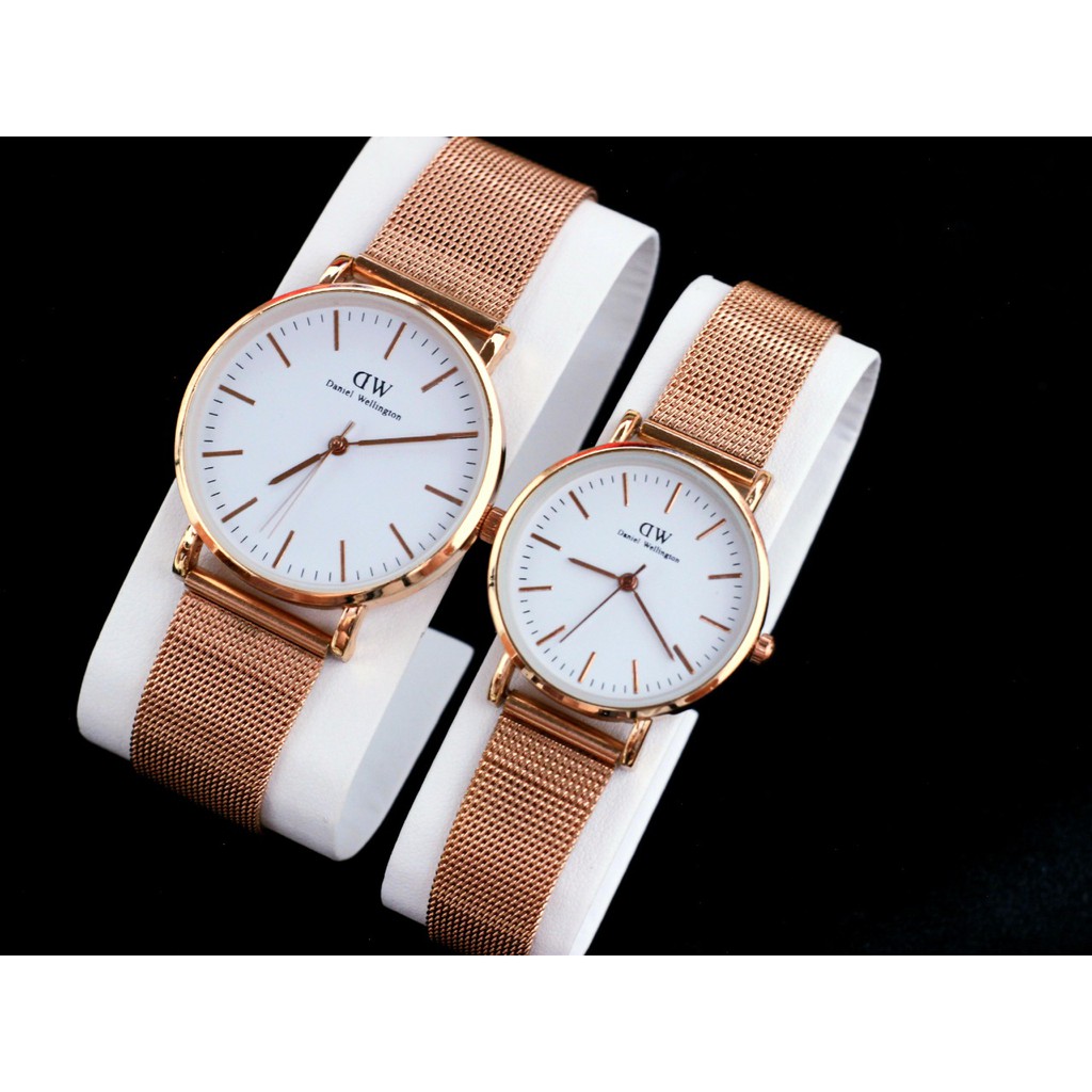 DSO-Jam Tangan Couple Murah Rantai Pasir Analog + Gratis Kotak