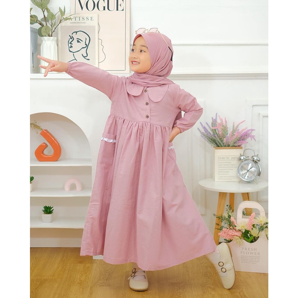 Grosir Terlaris Gamis anak karakter  katun Jepang 1-5tahun Keren (pre order) Elegan