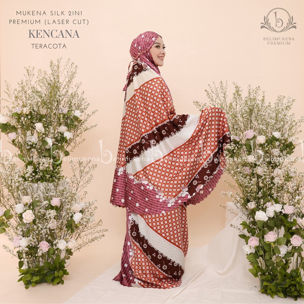 Mukena Dewasa Silk 2in1 Premium Laser Cut Kencana