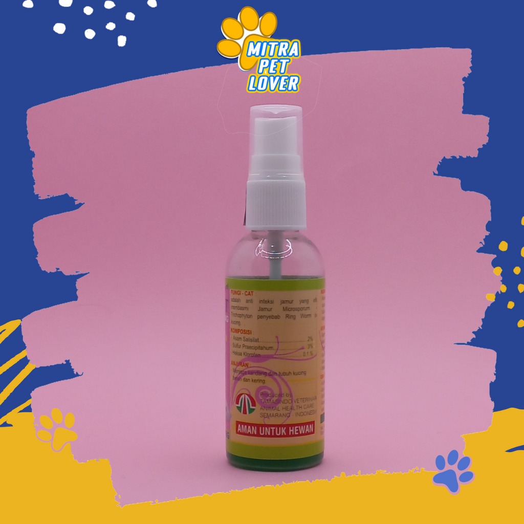 OBAT SEMPROT KUCING ANTI INFEKSI JAMUR - FUNGI CAT 60 ML - SPRAY ANTI GATAL CAT &amp; KITTEN - ANTI SPORA BULU RONTOK KETOMBE - MURAH GARANSI KUALITAS ASLI ORIGINAL FUNGICAT PET ANIMAL VETERINARY TAMASINDO OBAT VITAMIN HEWAN BINATANG PELIHARAAN MITRAPETLOVER