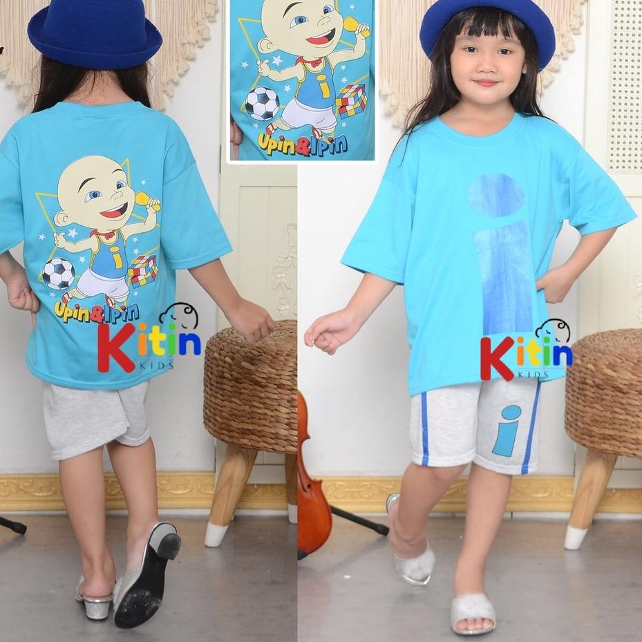 ☇ SETELAN BAJU MAIN DAN HARIAN ANAK CEWEK COWOK/PEREMPUAN LELAKI 2-8 TAHUN MINION SPONGEBOB UPIN IPI