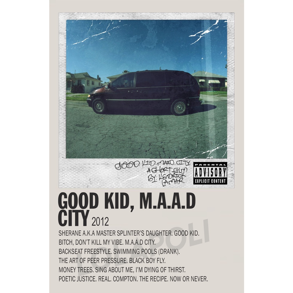 Poster Cover Album good kid, m.A.A.d city - Kendrick Lamar