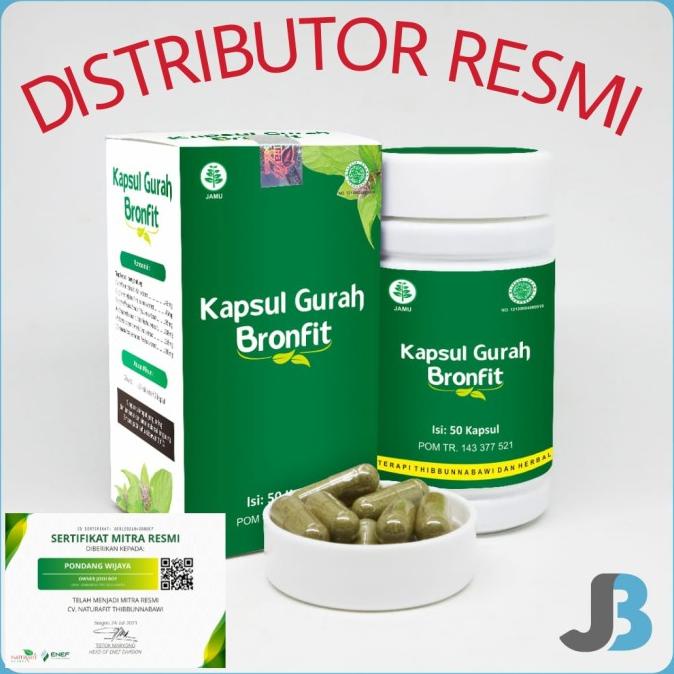 Kapsul Gurah Bronfit NATURAFIT HERBAL Obat Asma Paru Paru Batuk TBC