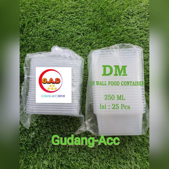 termurah Kotak Makan Thinwall Container Box Dm 250ml isi 25set - Dm250ml REC berkualitas