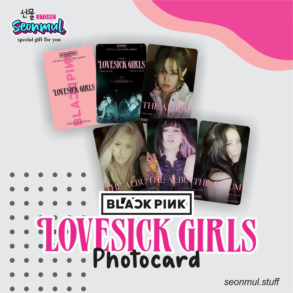 PHOTOCARD / ID CARD - BLACKPINK LOVESICK GIRLS SILVER GLITTER