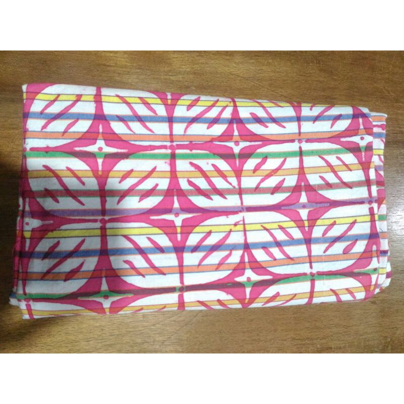 KAIN TENUN LURIK BATIK JAWA TENGAH WARNA PINK-PELANGI