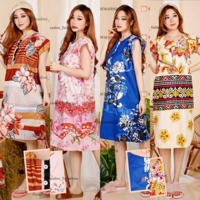 DASTER KATUN JEPANG KARAKTER BAJU  TIDUR KANCING DEPAN 