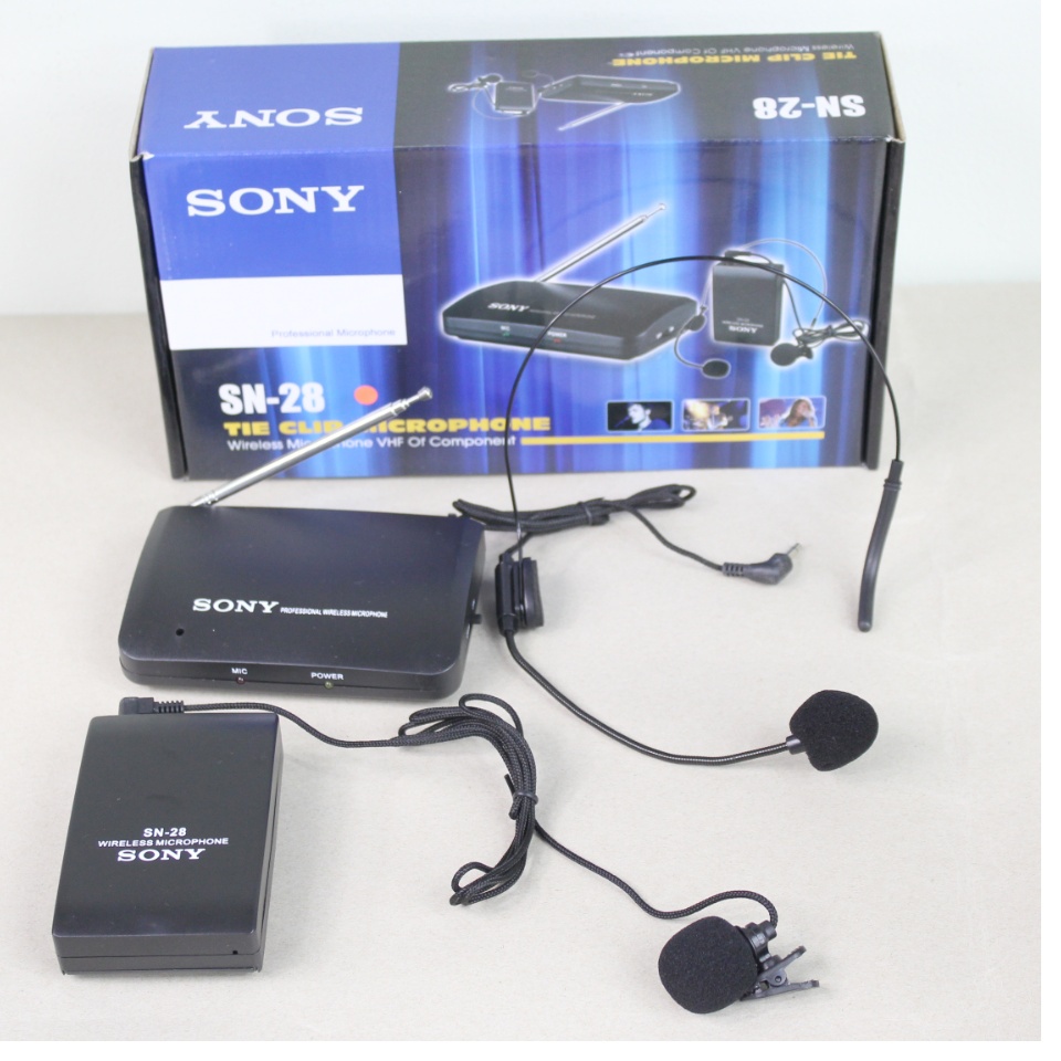 Sony Mic Clip On Wireless SN-28 microphone bando jepit