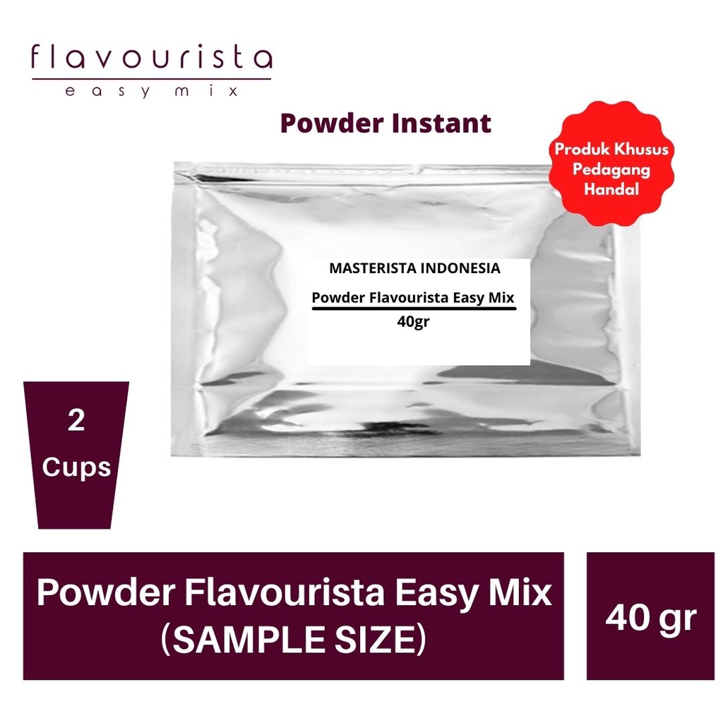 

Bubuk Minuman Flavourista Easy Mix Sample Size 40 gr