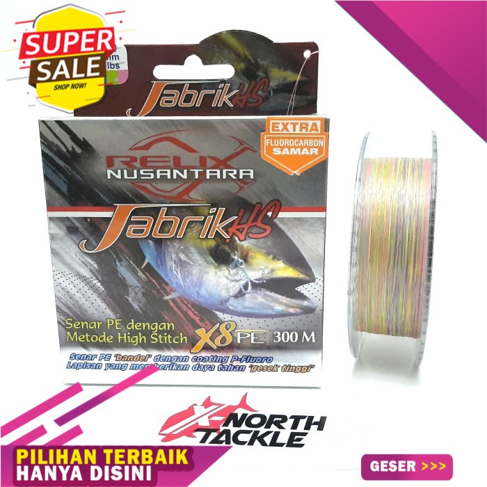 *Promo Murah* SENAR PE RELIX NUSANTARA JABRIK HS X8 300M PE 0.8 - 0.16MM - 16LBS