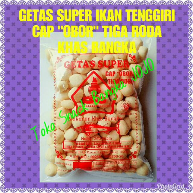 

Kerupuk Getas Super ikan tenggiri 500gram khas bangka oleh oleh khas bangka dari toko snack jojo