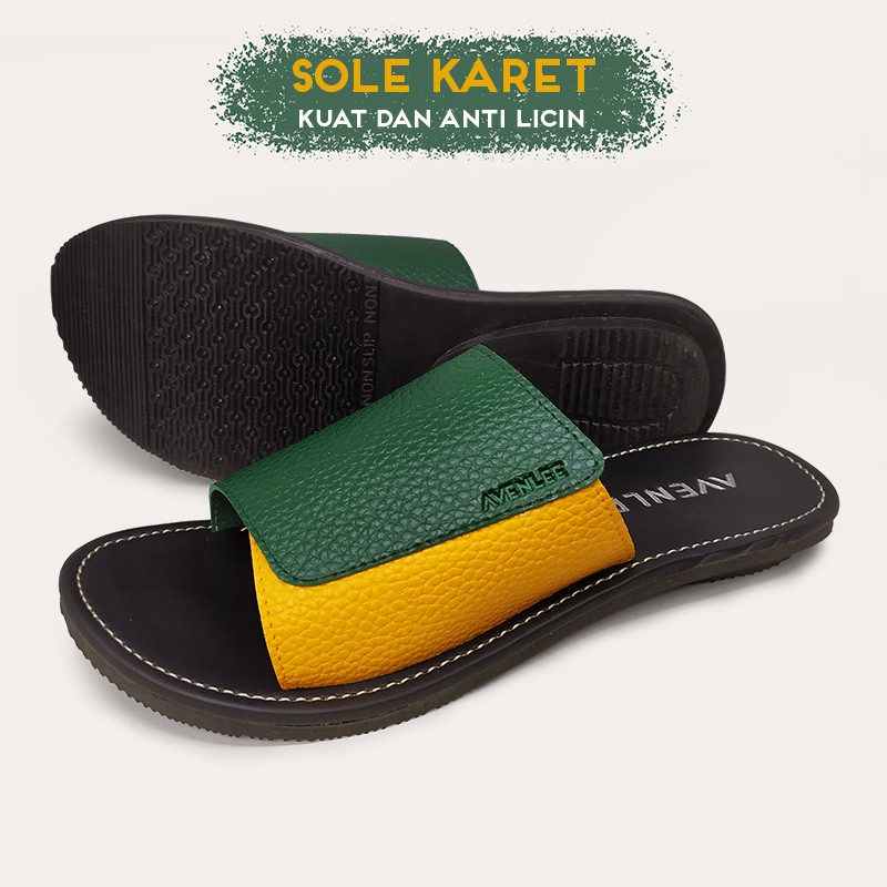 Sandal Papirut Kulit Jeruk Wanita Sol Karet Non Slip Anti Licin Avenlee Anais