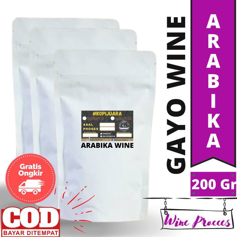 Kopi Arabika Wine Gayo (Proses Wine) kualitas Premium